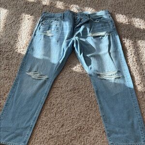 Light Blue Distressed Men’s Jeans